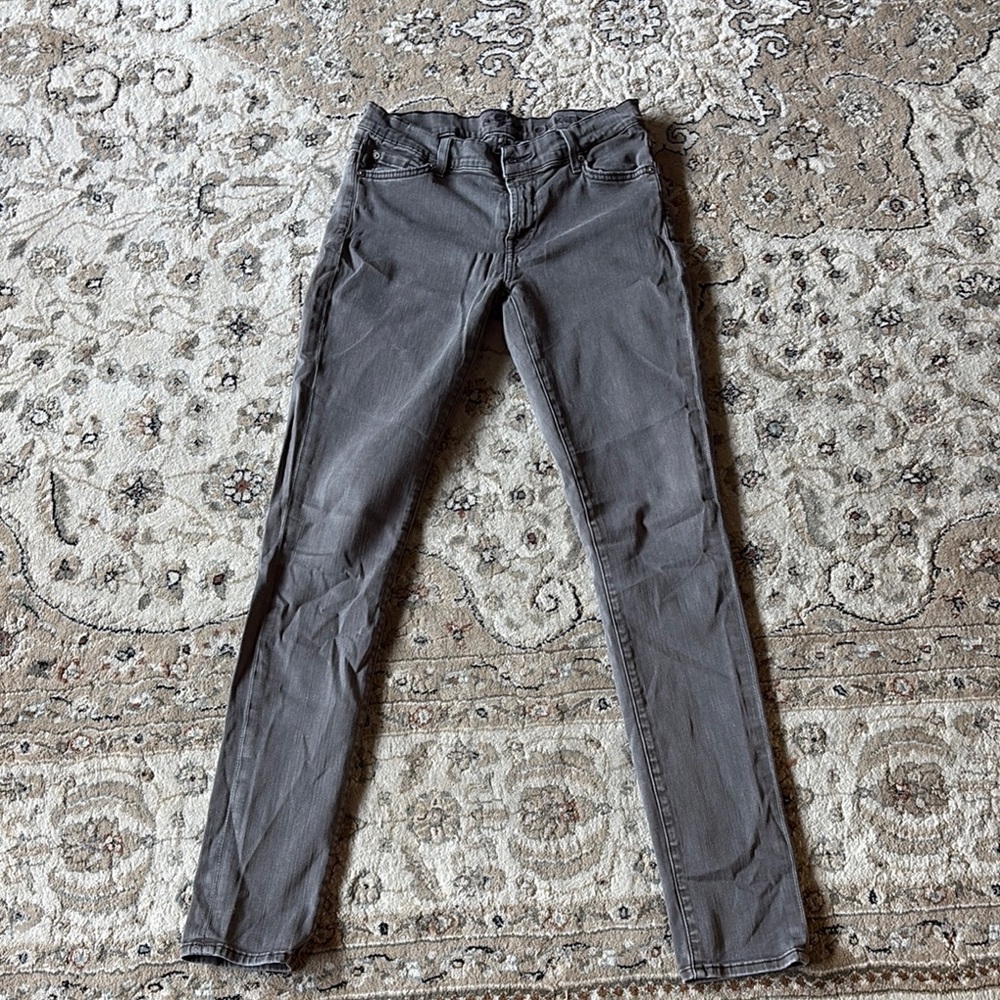 7 For All Mankind Gray Skinny Jeans